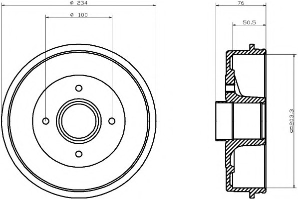 PAGID 62811 Brake Drum